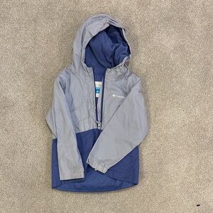 Columbia Two-Tone Hooded Jacket in Lavender and Dark Purple